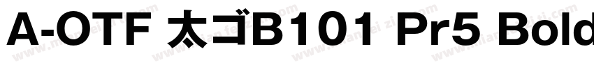 A-OTF 太ゴB101 Pr5 Bold字体转换